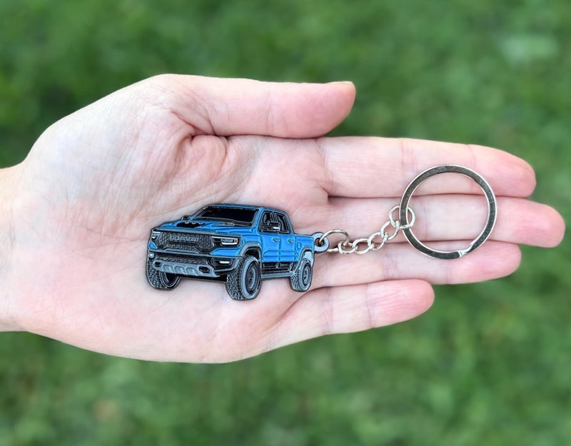 RAM Dodge RAM Keychain 1500 Accessories - Officially Licensed - Ram 2500 Toy Truck Key Chain 2019-2025 (Blue) - Image 2